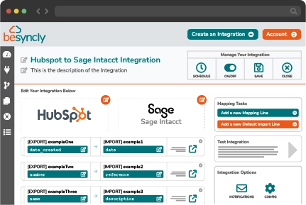 HubSpot Sage intacct connector