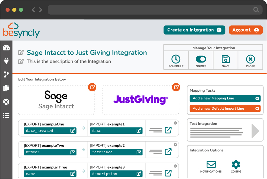Sage Intacct and JustGiving Integration